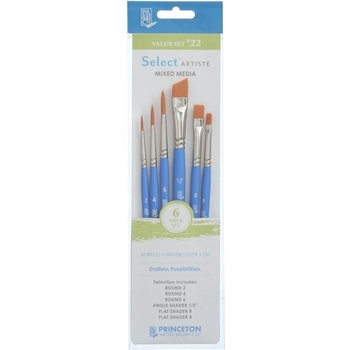 Princeton Artist Brush Selectartiste Multi-Technique 3 Комплект четки 6 бр (P3750SET122)