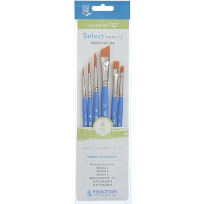 Princeton Artist Brush Selectartiste Multi-Technique 3 Комплект четки 6 бр (P3750SET122)