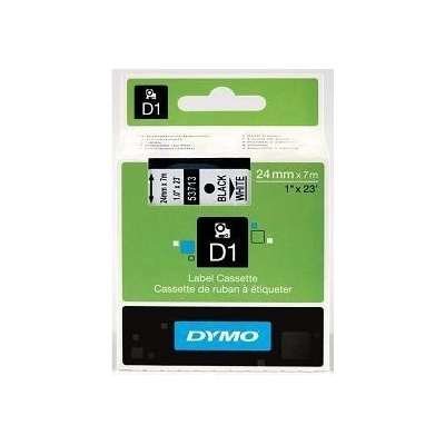 páska DYMO 53713 D1 Black On White Tape (24mm) (S0720930)