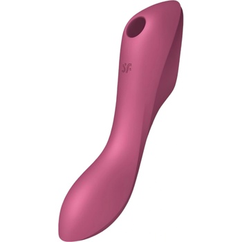 Satisfyer Curvy Trinity 3 - въздушен и вибриращ стимулатор 2в1 - червен