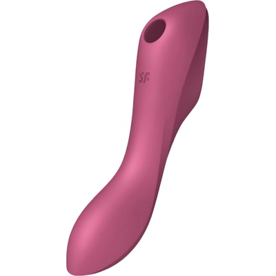 Satisfyer Curvy Trinity 3 - въздушен и вибриращ стимулатор 2в1 - червен