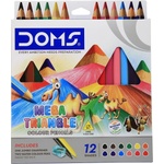 DOMS Mega Triangle Комплект цветни моливи 12 бр (N80443)