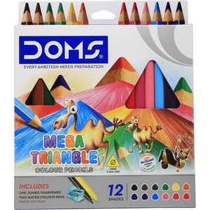 DOMS Mega Triangle Комплект цветни моливи 12 бр (N80443)