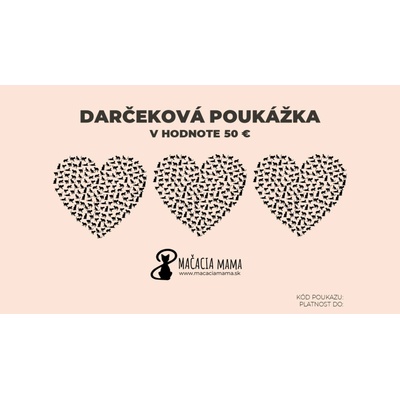 Darčekový poukaz do e-shopu Mačacia mama číslo: 10 €