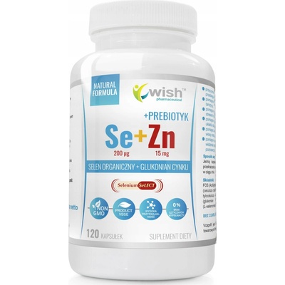 Wish Selén 200 mcg + zinok 15 mg + prebiotikum 120 kapsúl