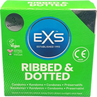 EXS Condoms Релефен, точков и изпъкнал - текстуриран презерватив (3бр)