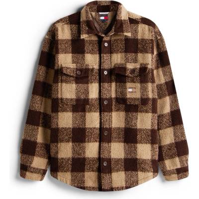 Tommy Jeans Men's Check Relaxed Fit Overshirt - Brown/Buffalo