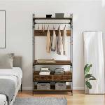 vidaXL Гардероб Старо дърво 89 x 39 x 184.5 см Инженерна дървесина (883547)
