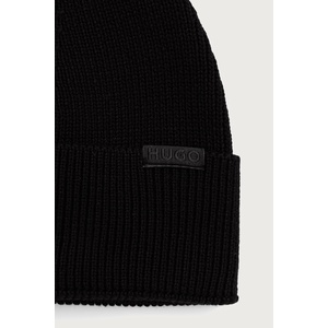 HUGO шапка дамска от памук Sentyl_Hat (50569479)