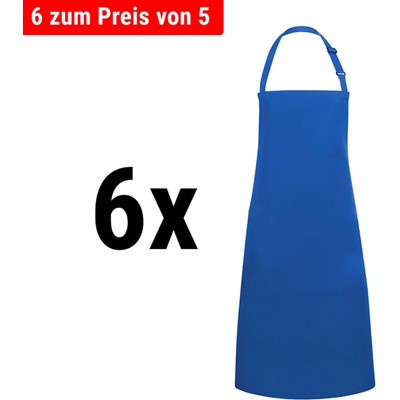 G.Gastro 6 Kusů Karlowsky Zástěra s laclem Basic modrá D9785987
