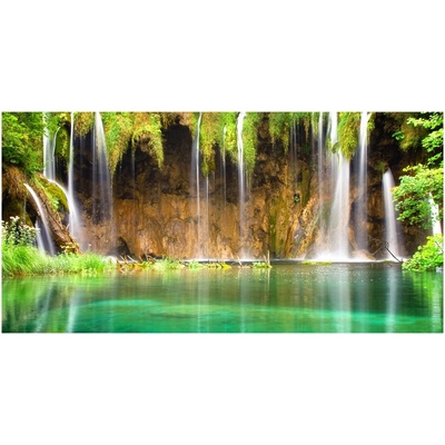 Foto obraz sklenený horizontálny Plitvické jazerá 100x50 cm