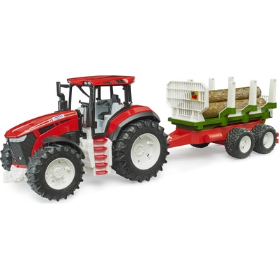 Bruder 3453 ROADMAX Traktor s přívěsem a 3 klády