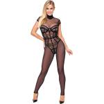 Cottelli Collection Tight Transparent Jumpsuit with Integrated Body 2730898 Black XL