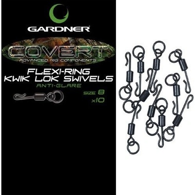 Gardner Obratlíky Covert Flexi Ring Kwik Lok veľ.8 10 ks