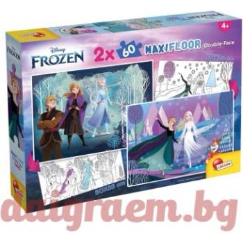 Lisciani Пъзел LISCIANI 97906 - 2 x 60 части - Замръзналото кралство, двулицеви пъзели (LI97906)
