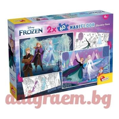 Lisciani Пъзел LISCIANI 97906 - 2 x 60 части - Замръзналото кралство, двулицеви пъзели (LI97906)