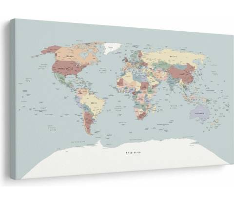 Obraz farebná mapa sveta