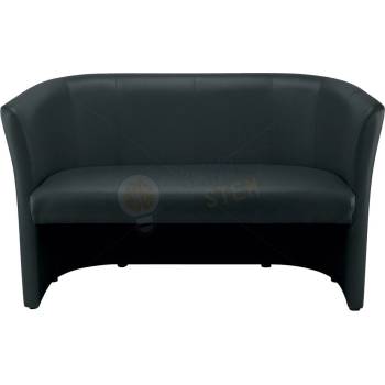 Полша Двуместен клубен диван, черен