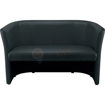 Полша Двуместен клубен диван, черен