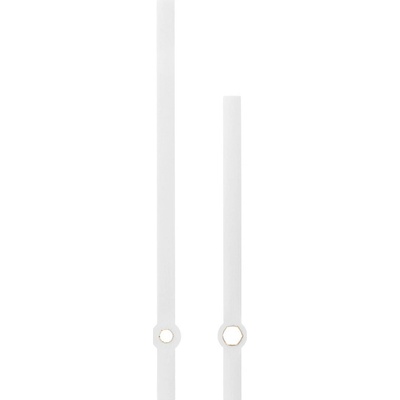 Kovové hodinové ručičky B36 (105 mm, 75 mm) - bílé - Ručičky hodinové B36 pár bílá