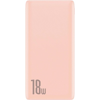 Baseus Bipow 18W Power Bank PD+QC 10000mAh - външна батерия 18W с USB и USB-C изходи и с технология за бързо зареждане (розов)