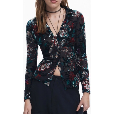 Desigual Дамска дългоръка риза desigual, Размер xs, Цвят Черен (25wwtk53_ne2000)