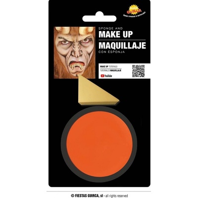 Oranžové líčídlo makeup s aplikační houbičkou