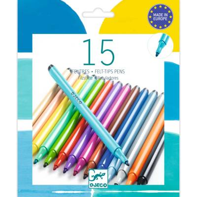Djeco Súprava 15 farebných fixiek – exotické odtiene
