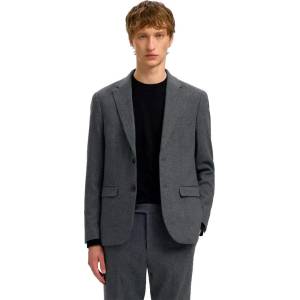 SELECTED Сако Selected Reed Wool Slim blazer - Grey (Dark Grey Melange / Herringbone)