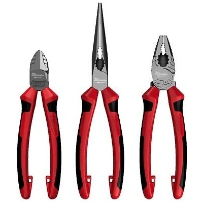 MILWAUKEE 4932492773 sada kleští 3ks, (kombinované, boční štípací, s dlouhými čelistmi) 4932492773 – Zboží Dáma