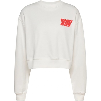 Image 1 of Tommy Hilfiger Блуза Tommy Jeans Women's Cropped Crew Sweatshirt - Ecru