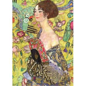 Educa - Puzzle Klimt: Lady with Fan - 1 000 piese