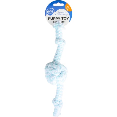 Duvo + puppy lano míč 2 uzly modrá 30 cm
