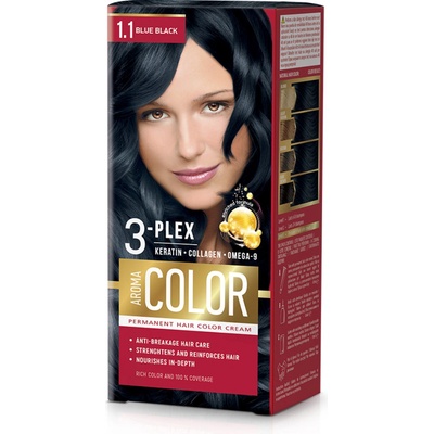 Aroma Color barva na vlasy modro černá 1.1