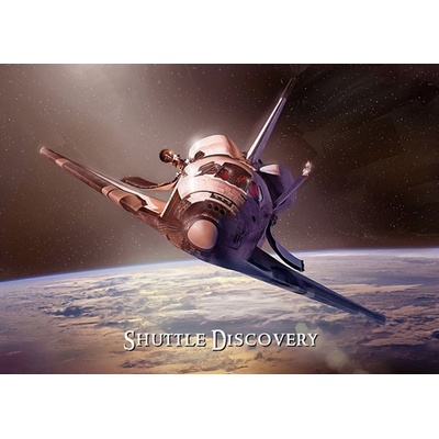 (B) 3D pohľadnica Shuttle Discovery