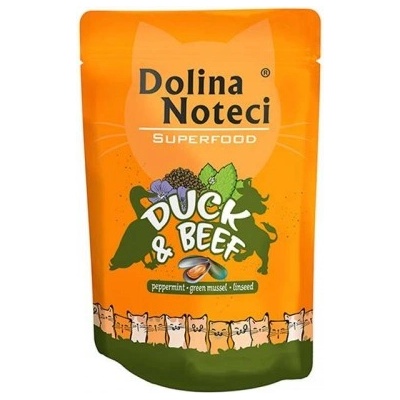 Dolina Noteci Dolina Noteci Superfood Adult cat Duck and Beef - Пауч за израснали котки с патешко и говеждо 85гр