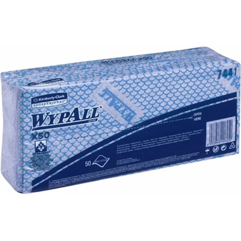 Wypall Kimberly-Clark Кърпа WypAll X50 7441, 41.8 х 24.7 cm, синя, 50 броя