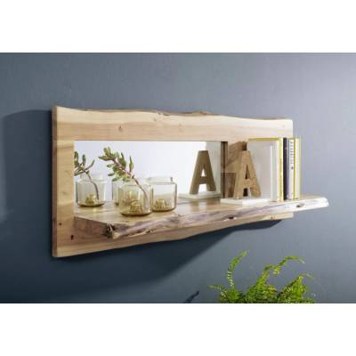 Bighome - WOODLAND Nástěnný regál 38x101 cm, přírodní, akácie