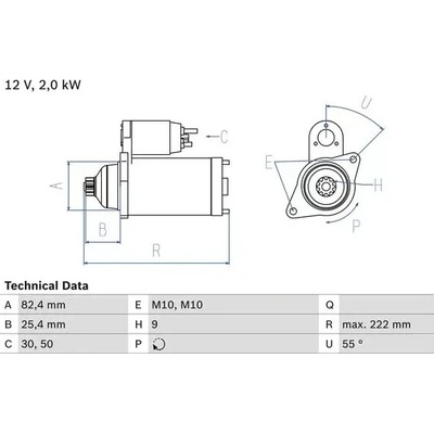 BOSCH Startér BO 0986022820