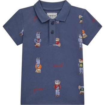 Guess Тениска с къс ръкав Guess - С поло яка, тъмносиня, 12 м (20251-N5RP02-KBV51-G7DR-12M)