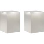 vidaXL Стойка за растения 2 pcs Сребристо 30 x 30 x 40 cm Стомана (8012469)