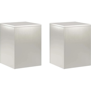 vidaXL Стойка за растения 2 pcs Сребристо 30 x 30 x 40 cm Стомана (8012469)