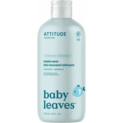 ATTITUDE Detská pena do kúpeľa Baby leaves s vôňou Good night 473 ml