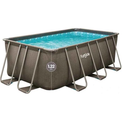 Polygroup Метален сглобяем басейн 4x2x1.22 м Rattan FiltraBoost Oasis FunSicle (F4Q1307KE0EU)