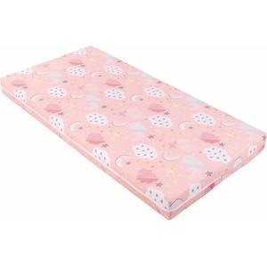 KikkaBoo Детски матрак KikkaBoo - Fantasia Plus, 60 x 120 x 8 cm, Clouds Peach (41107030021) - baby