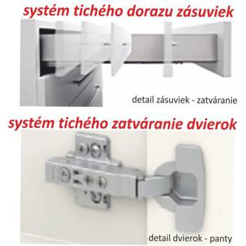 Горен шкаф Line 40 cm дясно отваряне дъб сонома