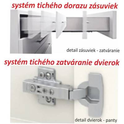 Горен шкаф Line 40 cm дясно отваряне дъб сонома