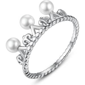 Silenti Jewelry Сребърен пръстен "Перлено Съкровище" - 9 - 59.5мм (19.1мм диам. )