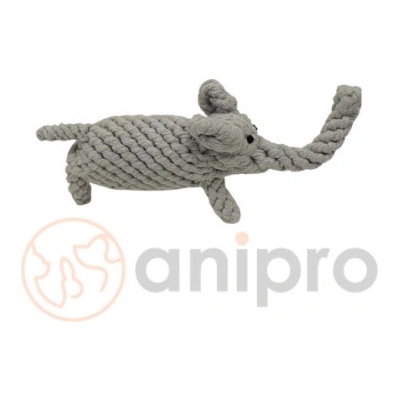 Anipro Play - Въжена играчка за кучета под формата на слон, 25 см. 120 гр
