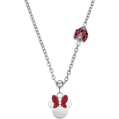 Disney Slušivý oceľový náhrdelník s príveskami Minnie mouse N600605RRL-157.CS